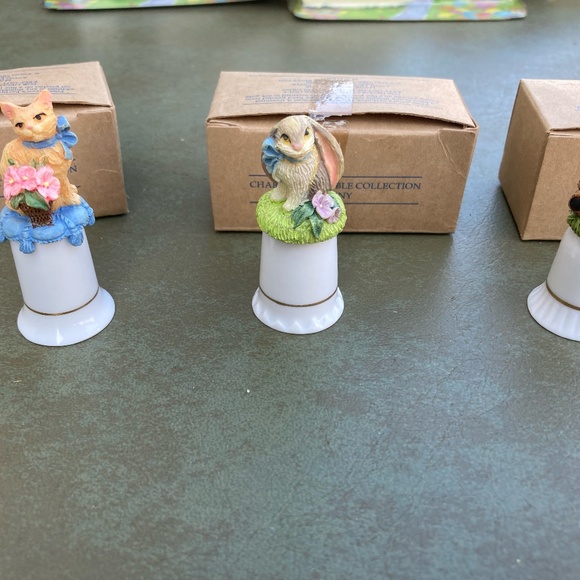 Thimbles Set of 3 Animals Avon vintage collection - Picture 1 of 5